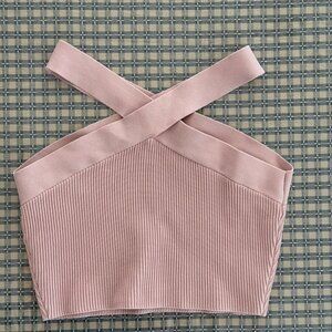 Aritzia Sculpt Knit Criss Cross Cropped Tank